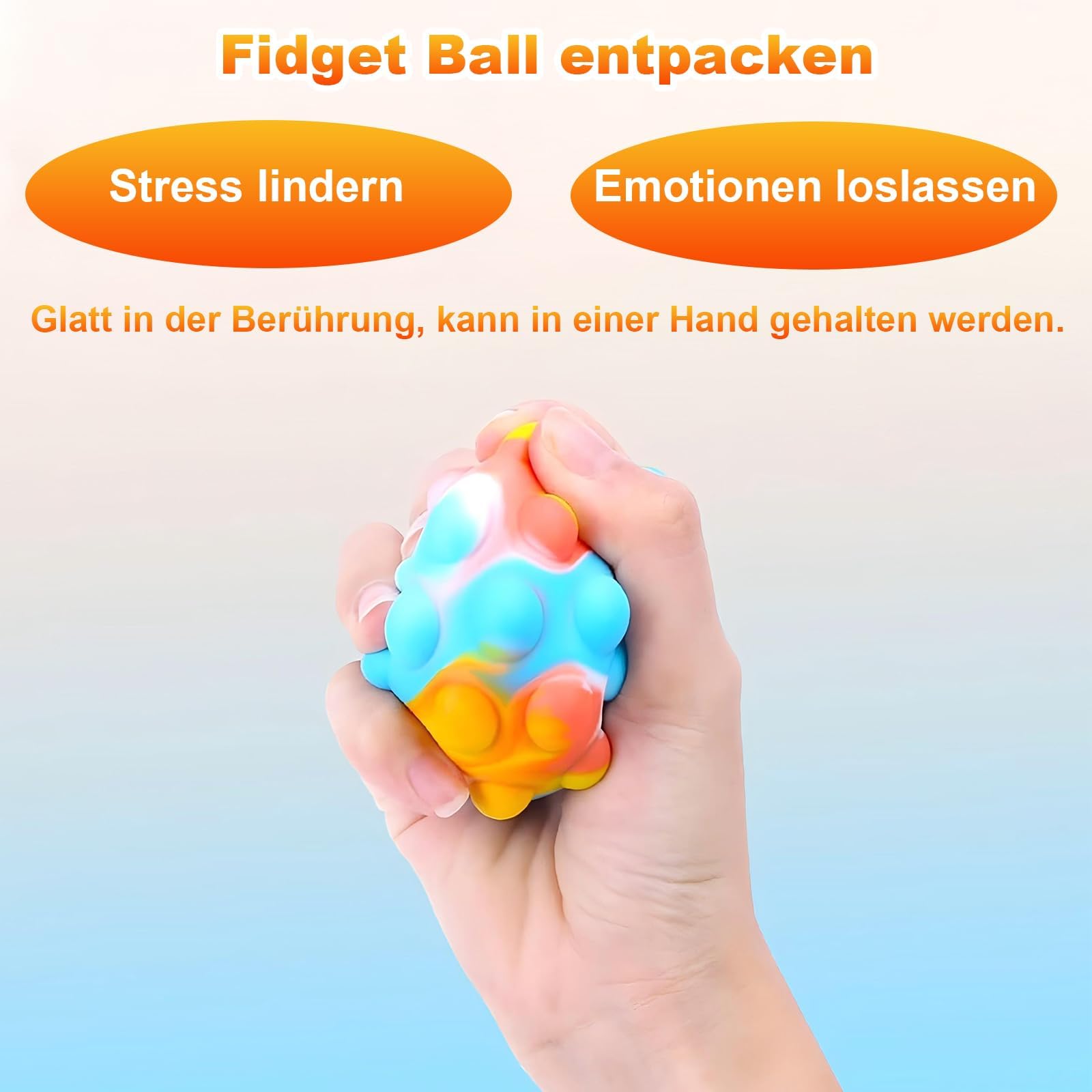 Gytera 12 Stück Stressballs, Anti Stress Spielzeug Bälle für Kinder und Erwachsene, Fidget Toys für Stressbälle