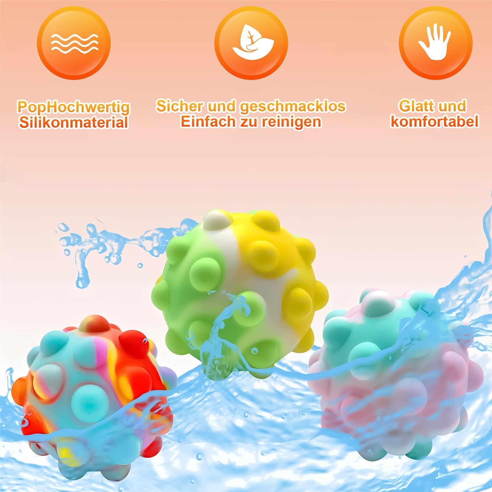 Gytera 12 Stück Stressballs, Anti Stress Spielzeug Bälle für Kinder und Erwachsene, Fidget Toys für Stressbälle