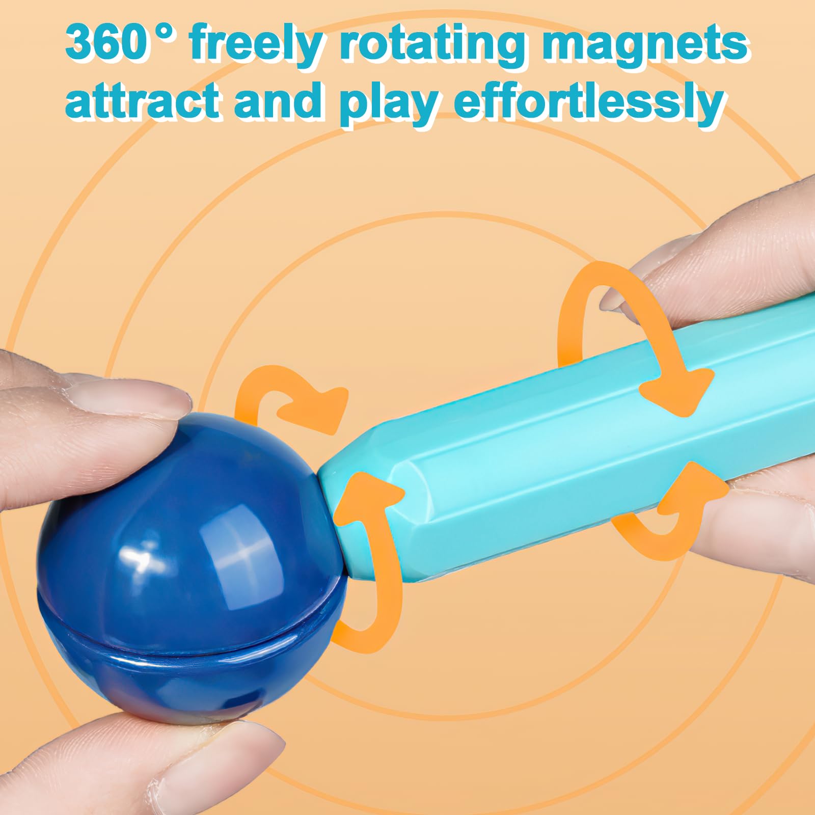 selutiya Magnetische Bausteine 68 Stück Magnetbausteine, 3D Konstruktions Spielzeug, Magnete Kinder, Magnet Bausteine für Kinder
