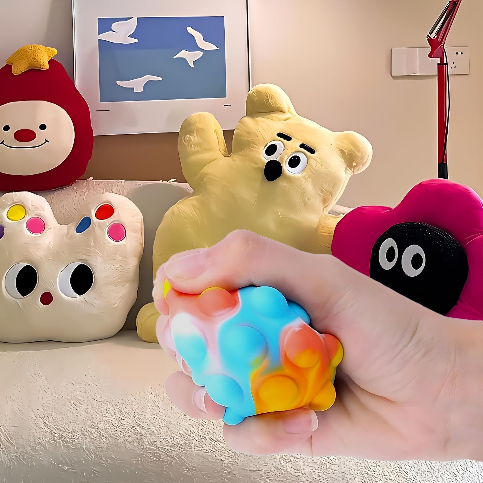 Gytera 12 Stück Stressballs, Anti Stress Spielzeug Bälle für Kinder und Erwachsene, Fidget Toys für Stressbälle