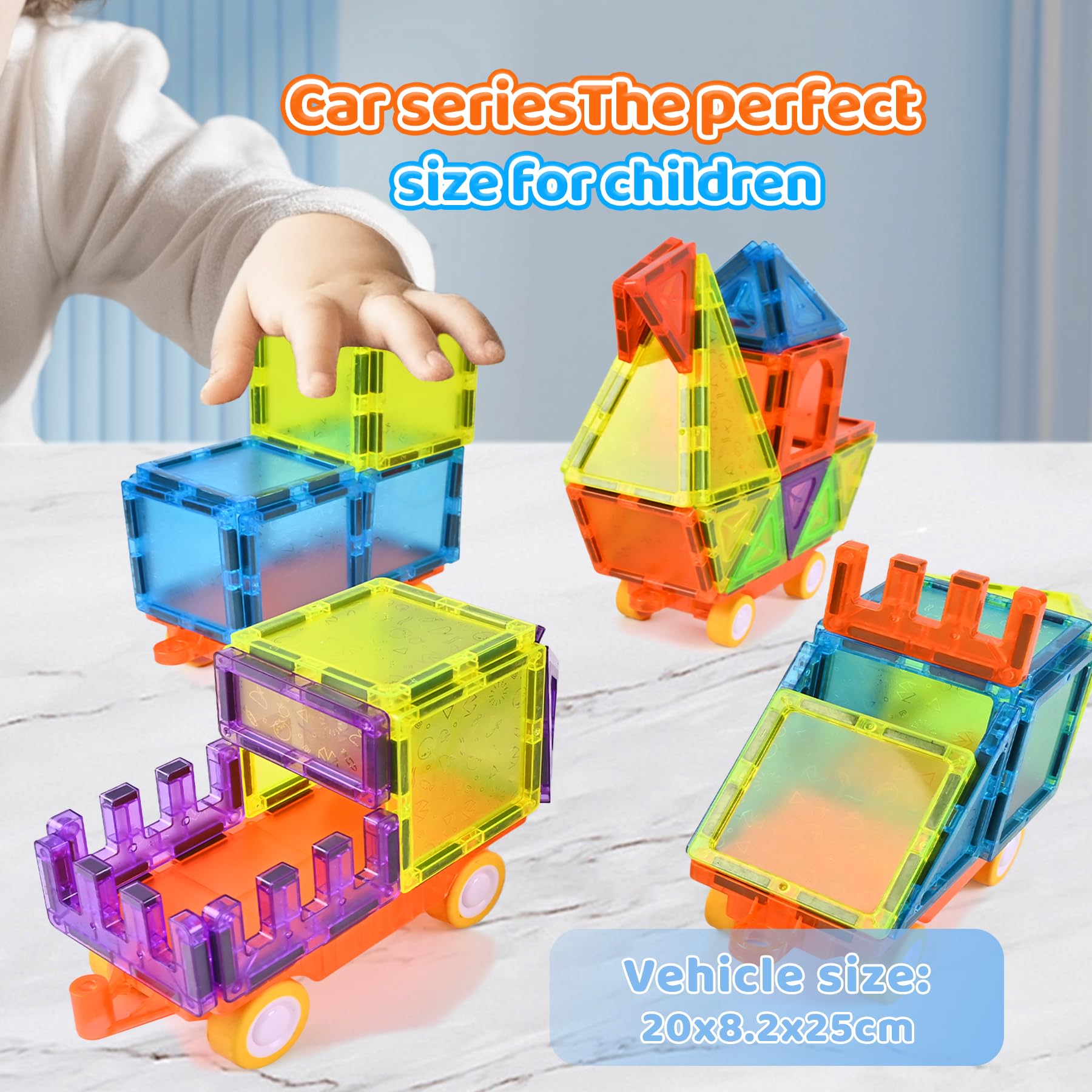 NAETANY Magnetische Bausteine 92PCS Magnetspielzeug STEM Magnetbausteine ab 3 Jahre, Magnet Spielzeug Kinder