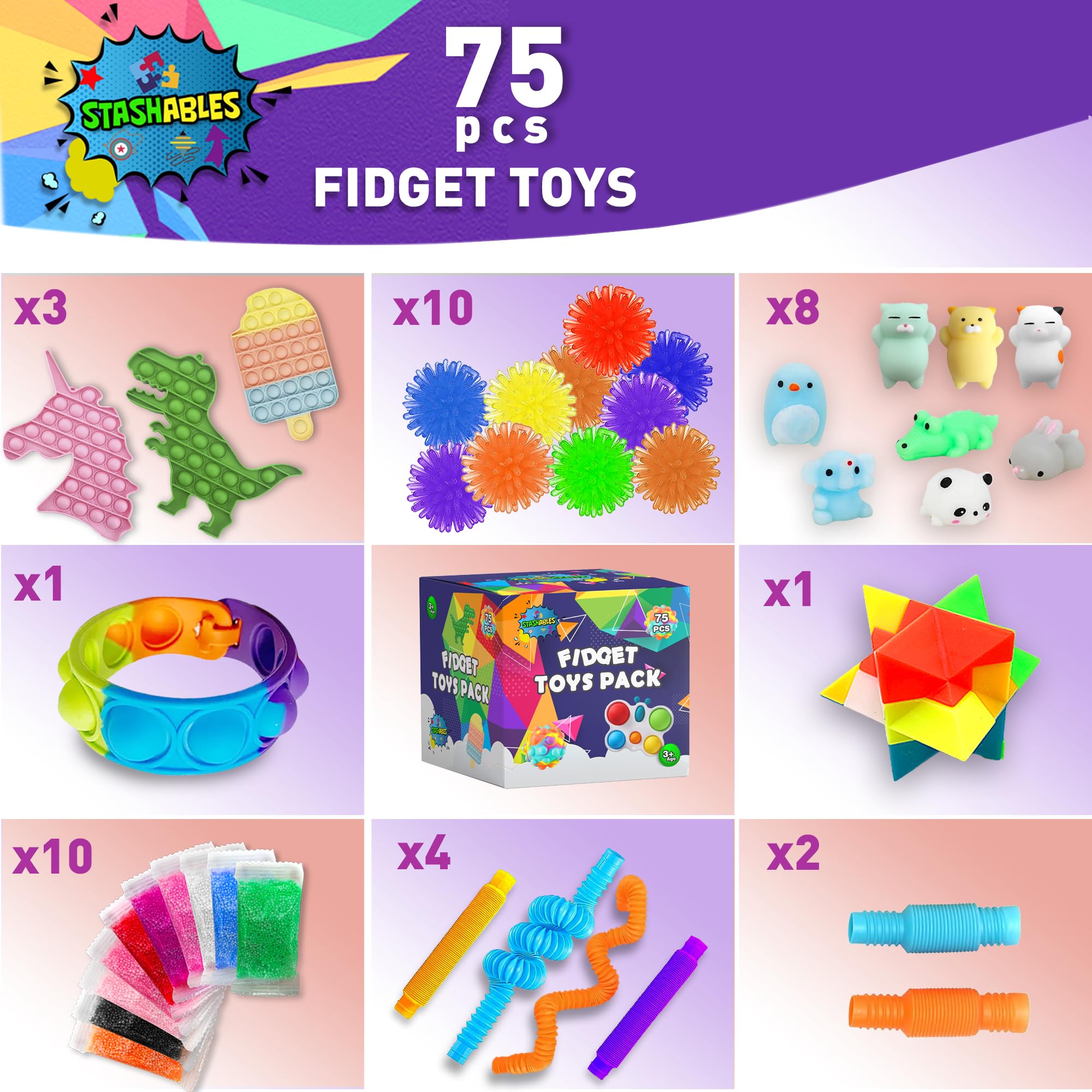 75 StĂĽck Zappeln Spielzeuge fĂĽr Kinder Partygeschenke Mitgebsel Kindergeburtstag gastgeschenke Klassenzimmer