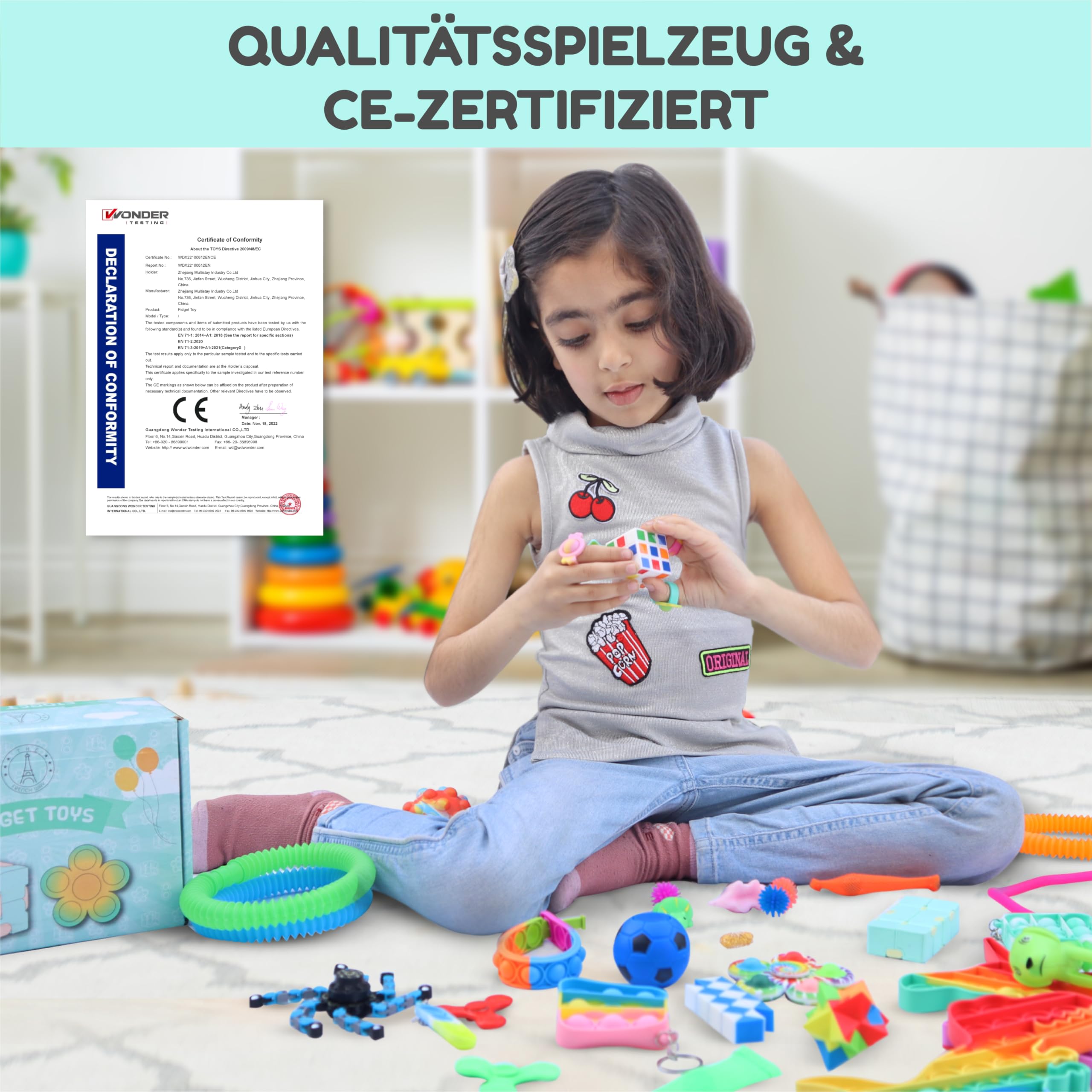 Fidget Toys Set – Anti Stress Spielzeug für Kinder und Erwachsene – Skills Set zur Stressbewältigung und Konzentrationssteigerung