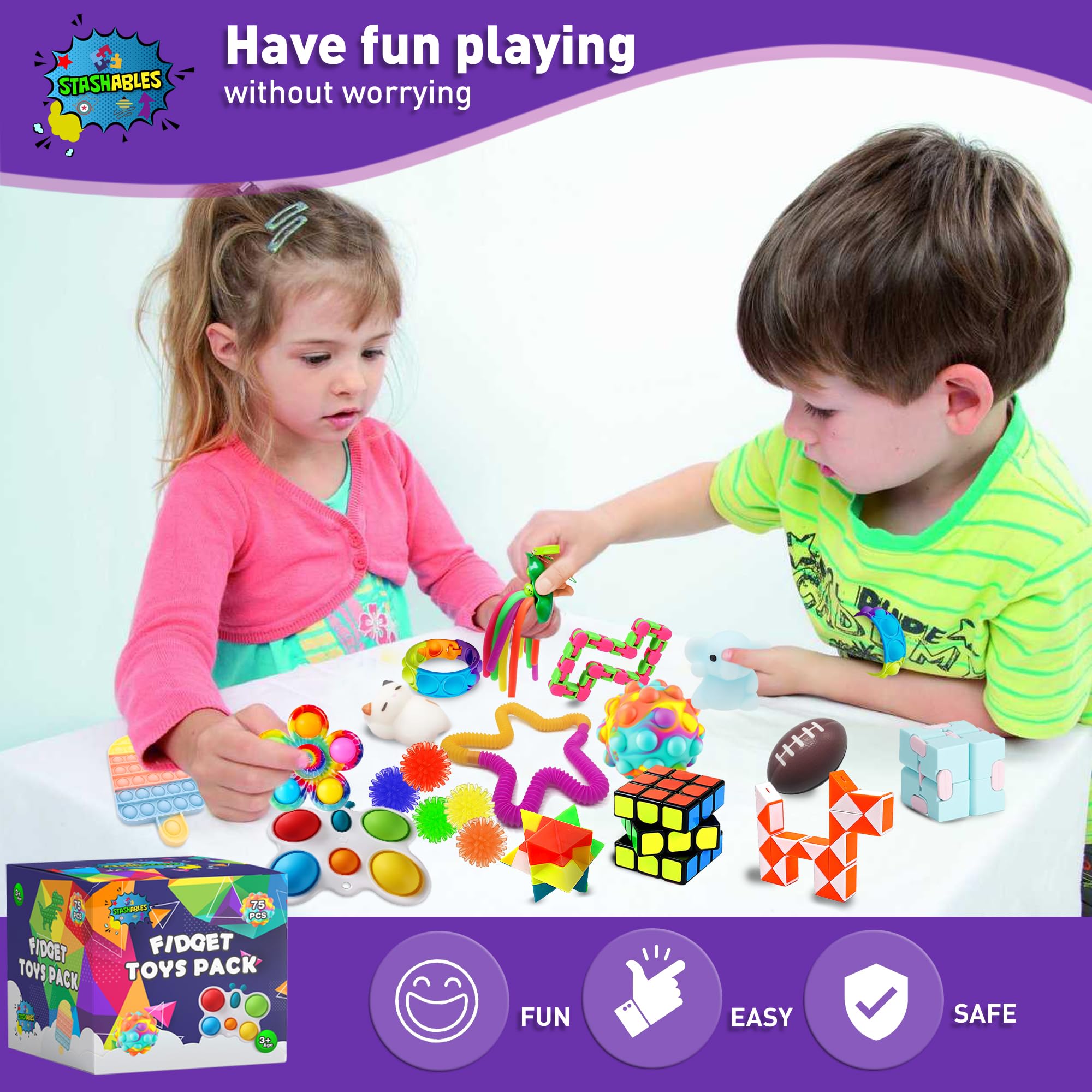 75 StĂĽck Zappeln Spielzeuge fĂĽr Kinder Partygeschenke Mitgebsel Kindergeburtstag gastgeschenke Klassenzimmer