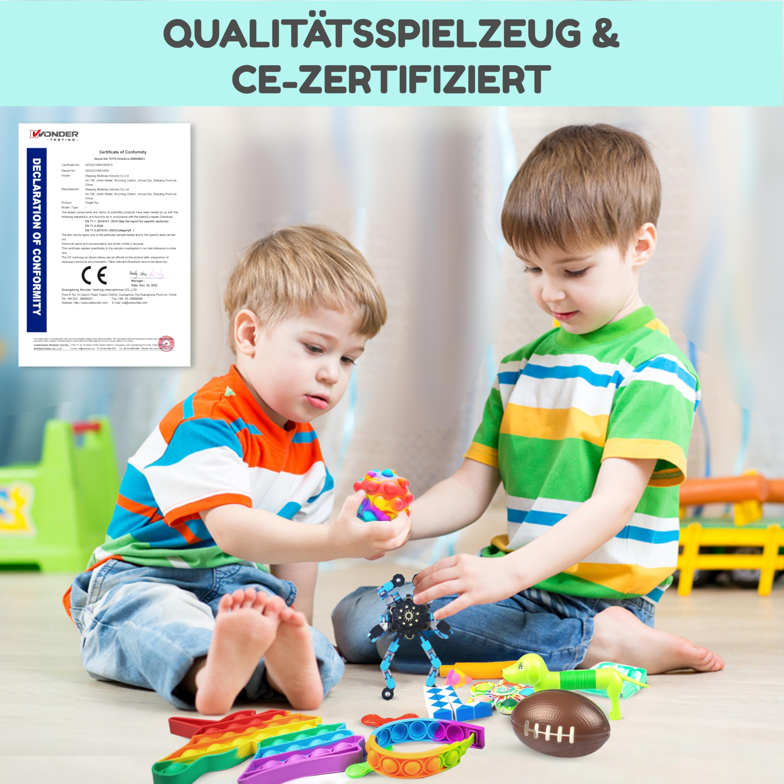 Fidget Toys Set – Anti Stress Spielzeug für Kinder und Erwachsene – Skills Set zur Stressbewältigung und Konzentrationssteigerung